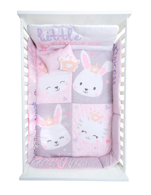 Juego de cuna Chiquimundo Princesitas para bebé niña 6 piezas
