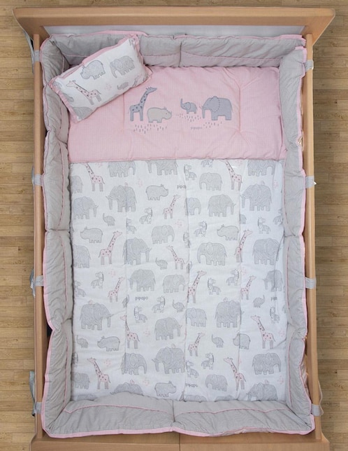 Juego de cuna Pipapo Jirafa para bebé niña 4 piezas