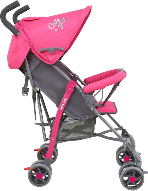 CARRIOLA BASTÓN UNICORNIO , ROSA CLARO
