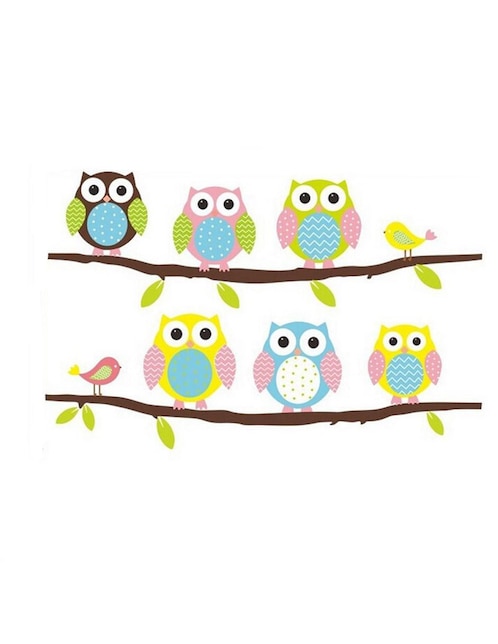 Vinil decorativo para pared de niños Dara Baby Búho