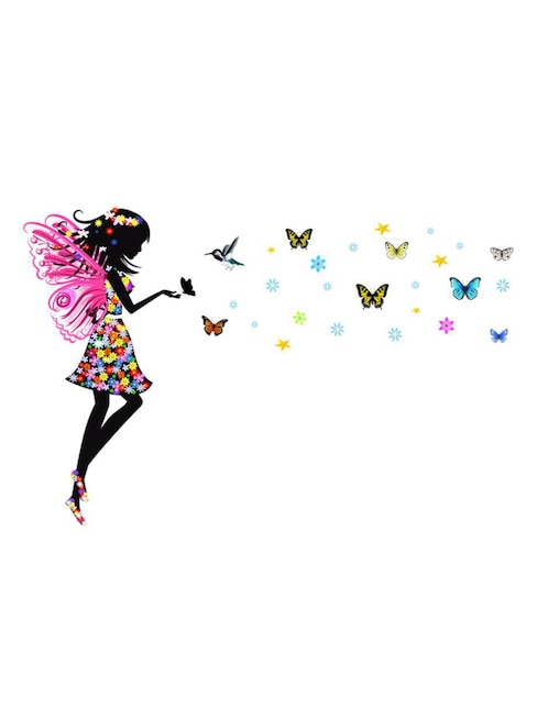 Vinilo decorativo Dara Baby Hada de Pie con Mariposas