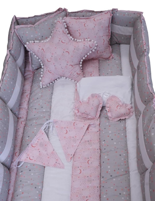 Juego de cuna Titi Muebles Lunas para bebé niña 6 piezas