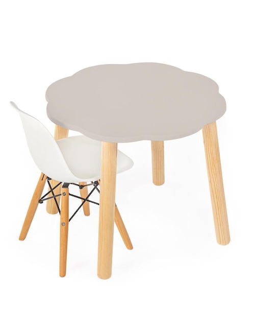 Mesa con silla Duduk de madera