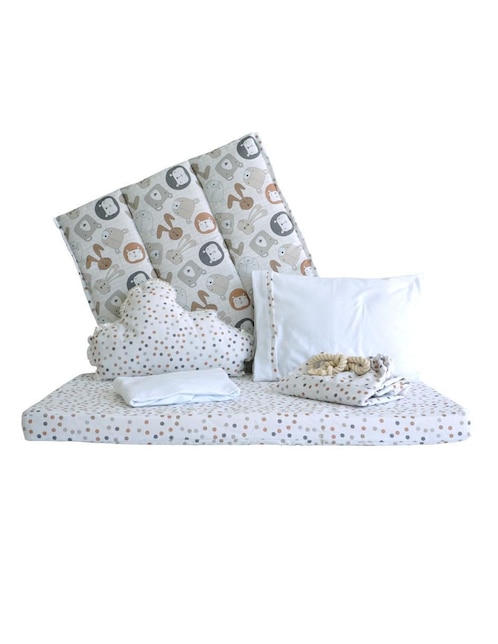 Juego de cuna Animalitos infantil unisex 6 piezas