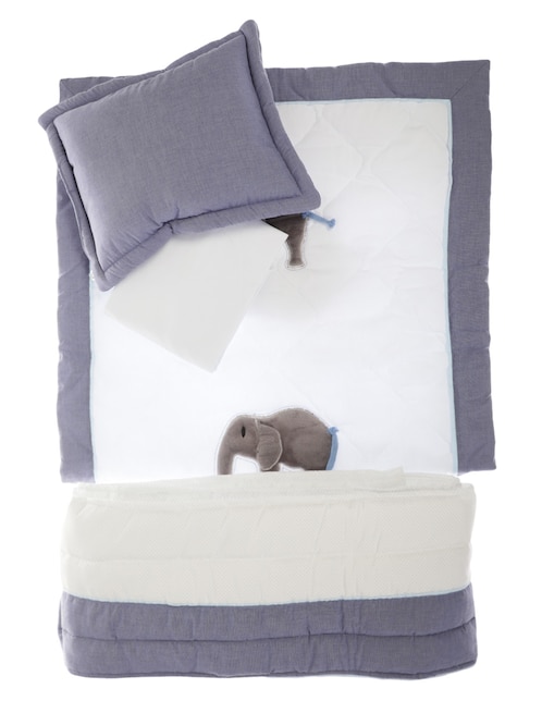 Juego de cuna Carybebe Elefantes para bebé niño 4 piezas