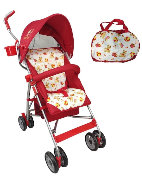 "carriola" de bastón compacta y reclinable the baby shop "de" aluminio