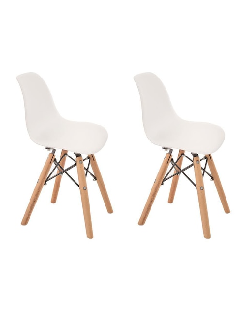 Set de silla infantil 2 piezas Eames de plástico 1