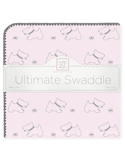 Frazada de tejido microfibra Swaddledesigns para bebé niña