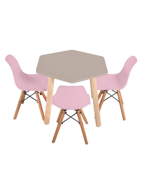 Mesa con silla duduk infantil "de" mdf y madera
