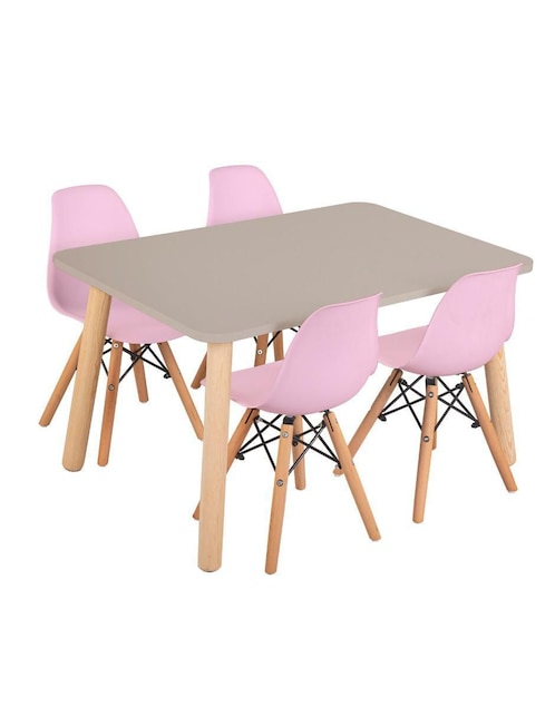 Mesa con silla duduk infantil "de" mdf y madera