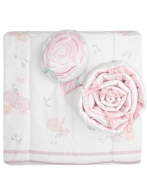Juego de cuna Carybebe Flores para bebé niña 4 piezas