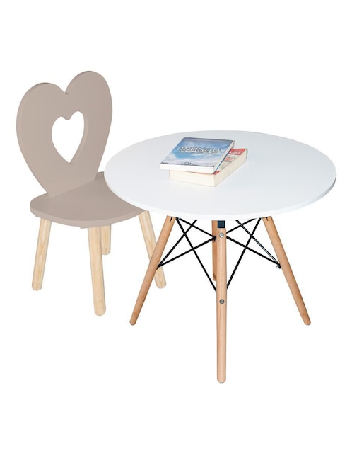 Mesa con silla silla corazon con mesa berlin duduk "de" mdf