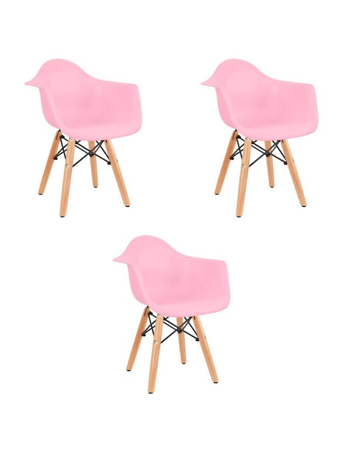 Set de silla infantil 3 piezas de madera 1