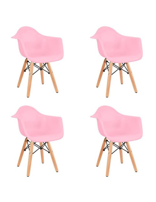Set de silla infantil 4 piezas de madera 1