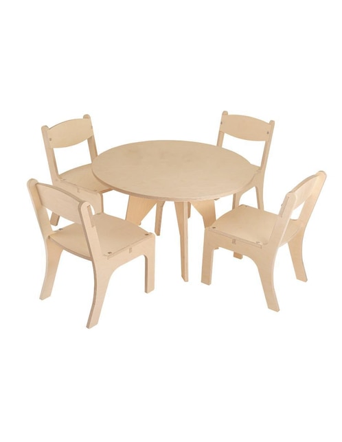 Mesa con silla armable Duduk de madera