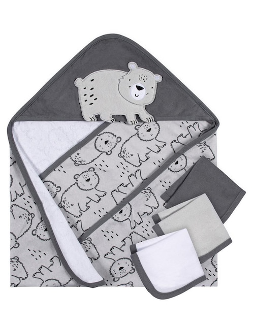 Set de toalla con gorro de algodón infantil 1