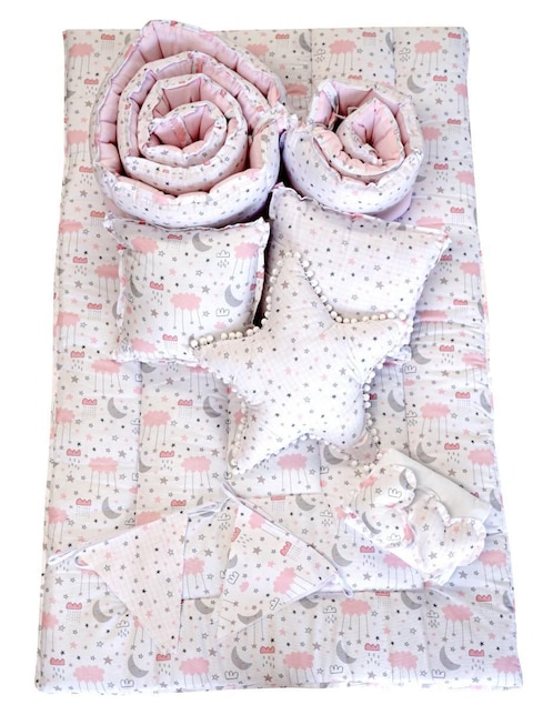 Juego de cuna Titi Muebles Lluvia para bebé niña 9 piezas