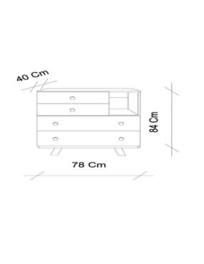 Cómoda Eli Wilhem Muebles de melamina