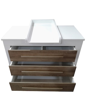 Cómoda con cambiador Parma Mon Caramel de MDF
