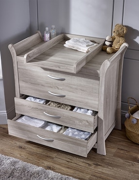 Cómoda con cambiador Noble Mon Caramel de MDF