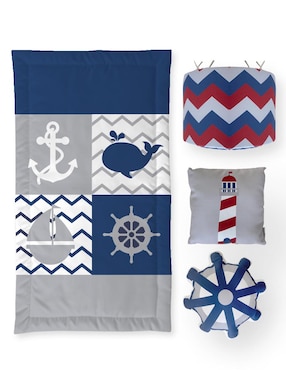 Juego de cuna Beikia Marinero infantil unisex 5 piezas