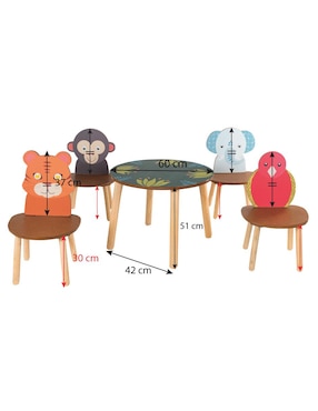 Set de mesa infantil Duduk Montessori de 5 piezas