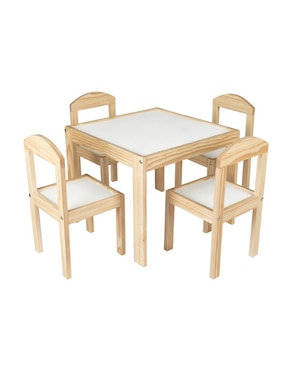 Set comedor infantil de madera estilo nórdico Duduk