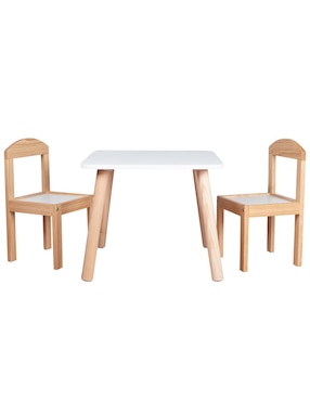 Set Comedor Infantil De Madera Estilo Nórdico Duduk