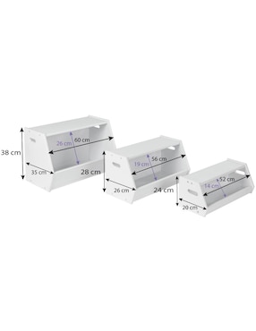 Jugueteros modulares modernos de madera blancos Duduk