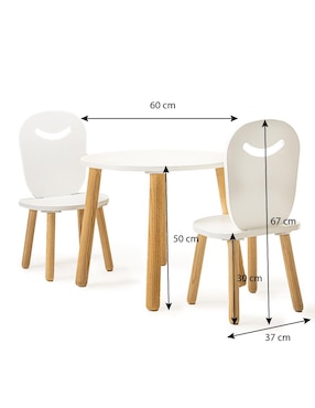 Set de mesa infantil Duduk Montessori de 3 piezas