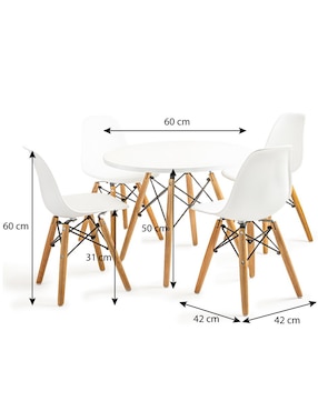 Set de mesa infantil Duduk Montessori de 5 piezas