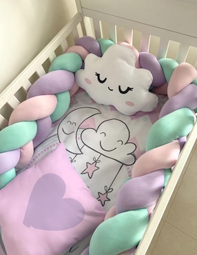 Juego de cuna Beikia Nubes para bebé niña 5 piezas
