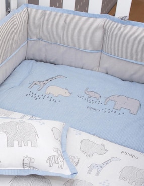 Juego de cuna Pipapo Selva para bebé niño 4 piezas