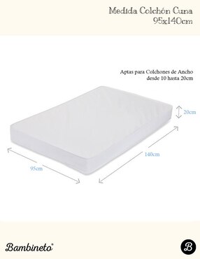 Juego de sábanas de algodón Bambineto