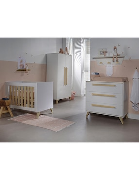 Cómoda con cambiador Lazio Mon Caramel de MDF