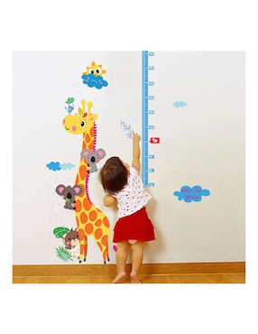 Vinil decorativo Dara Baby Estatura Jirafa Con Regla De Medición