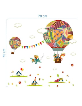Vinil decorativo Dara Baby Globo Aerostático