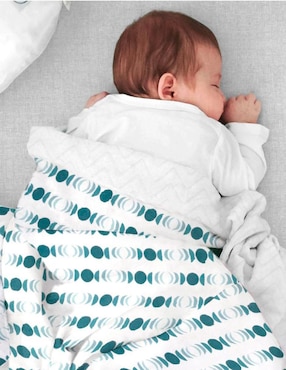 Cobija de tejido plano Nap Fases Lunares para bebé niño