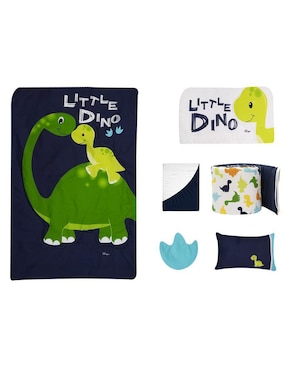 Juego De Cuna Chiquimundo Little Dino Para Bebé Niño 6 Piezas