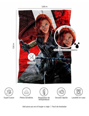 Toalla para baño Providencia Marvel Black Widow
