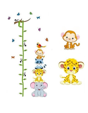 Vinil Decorativo Dara Baby Animales De La Selva