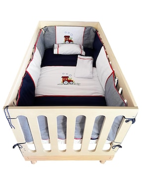 Juego de cuna Bambineto Tren Bordado infantil unisex 6 piezas