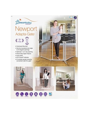 Puerta de seguridad de metal para bebé Dreambaby