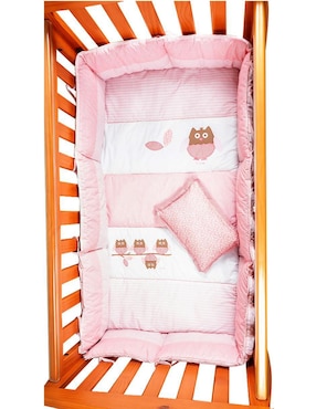 Juego de cuna Pipapo Búhos para bebé niña 4 piezas