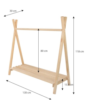 Ropero Duduk Montessori de madera pino