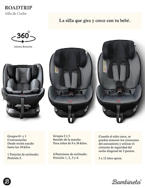 Autoasiento Bambineto Roadtrip