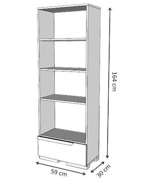 Librero Sofi Wilhem Muebles de melamina