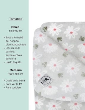 Frazada de tejido plano Nap Florecitas para bebé