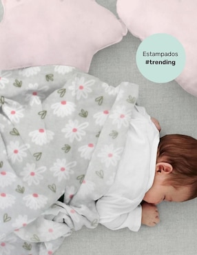 Frazada de tejido plano Nap Florecitas para bebé