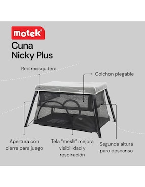 Cuna de viaje Motek Nicky Plus
